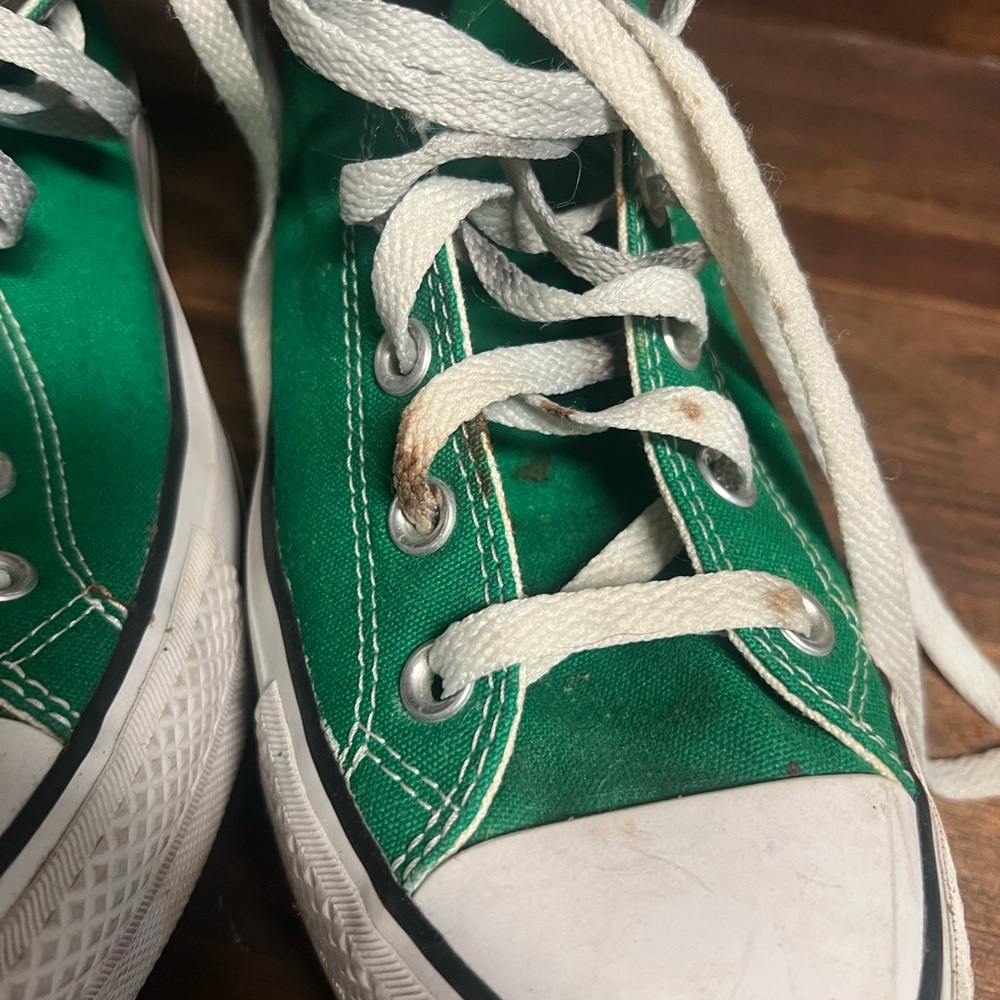 Converse Green High-Top platform Sneakers size 8w - Picture 4 of 4